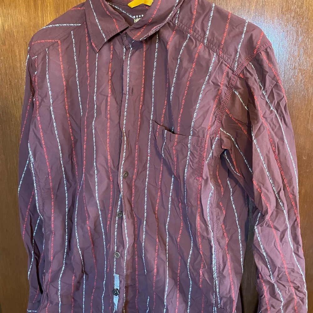 Mountain Hardwear Shirt Mens Large Long Sleeve Nylon Outdoor Hiking Shirt